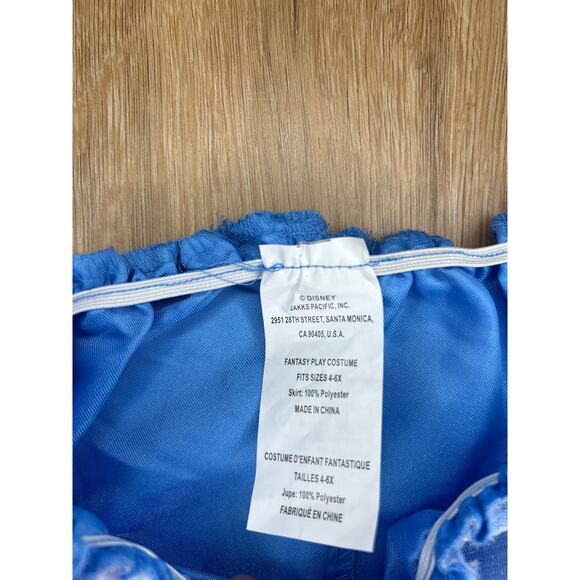 Disney Cinderella Girls 4/6 2 Piece Dress Up Costume Blue Sequence Skirt - Picture 4 of 6